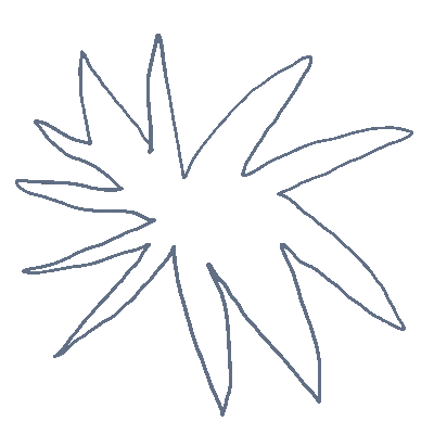 A hand-drawn spiky star with wobbling boiling lines, looping as an animation exported from Doodraw